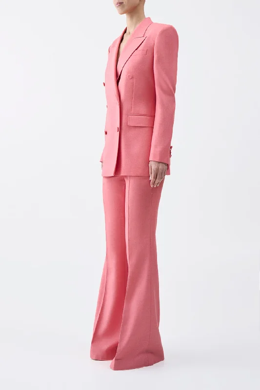 Rhein Pant in Watermelon Silk Virgin Wool