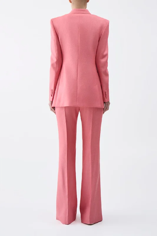 Rhein Pant in Watermelon Silk Virgin Wool