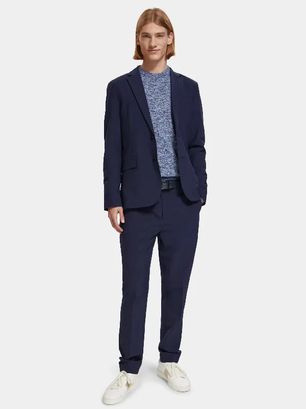 Wool-blend seersucker blazer