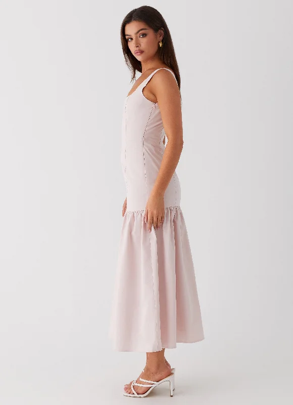 Ladylike Midi Dress - Pink