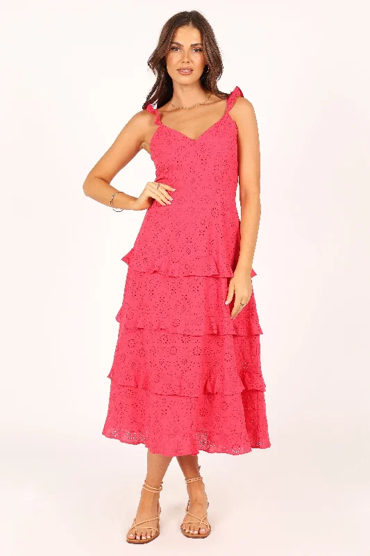 Lillian Midi Dress - Pink