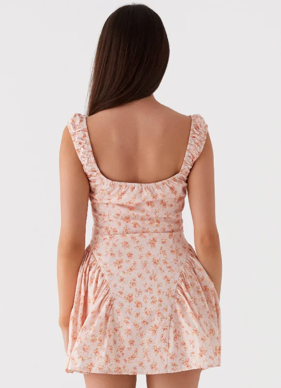 Luna Ditsy Mini Dress - Pink Ditsy Floral